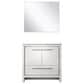 Lexora Home Lafarre 36" Single Bathroom Vanity in Rustic Acacia with 2 cm White Cultured Marble Top, Rectangular Sink and 28" Mirror, , large