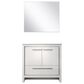 Lexora Home Lafarre 36" Single Bathroom Vanity in Rustic Acacia with 2 cm White Cultured Marble Top, Rectangular Sink and 28" Mirror, , large