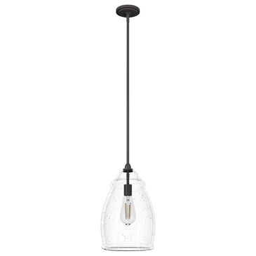 Hunter Dunshire 10.5" 1-Light Medium Pendant with Seeded Shade in Noble Bronze, , large