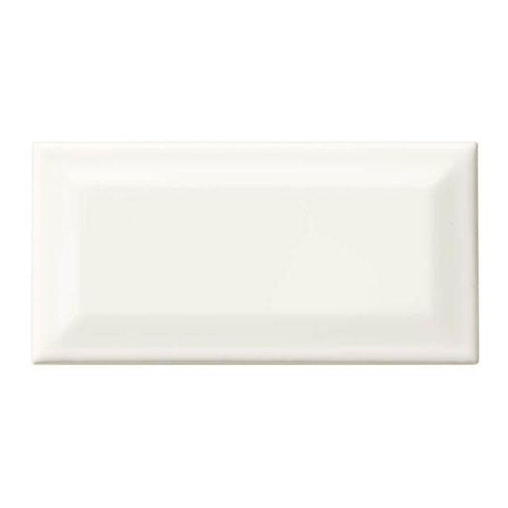 Dal-Tile Rittenhouse Square White 3" x 6" Bevel Ceramic Tile, , large
