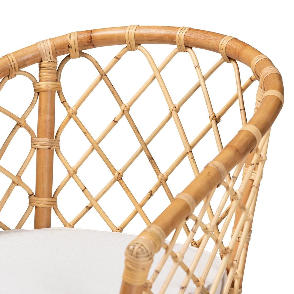 Baxton Studio Orchard Arm Chair in Natural Brown, , large