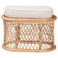bali & pari Ladonna Ottoman Footstool with Natural Rattan in Neutral, , large