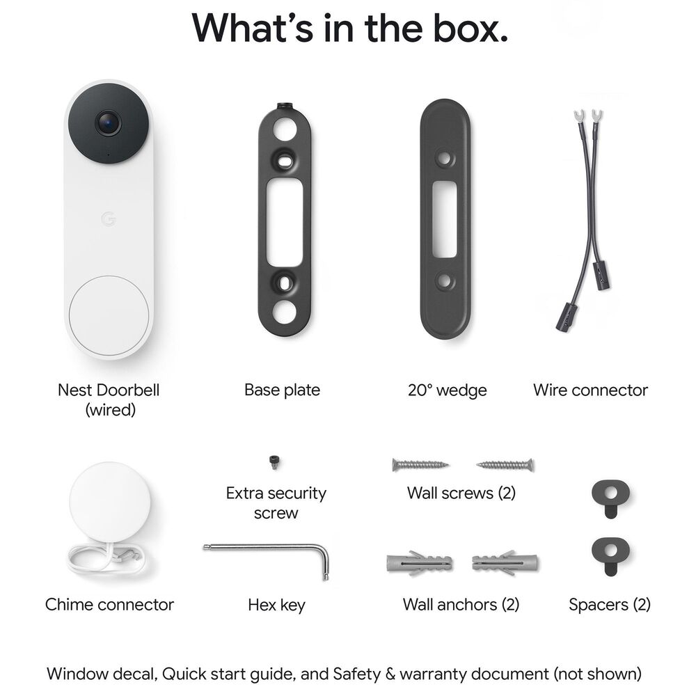 Google Nest Smart Doorbell Camera in Snow (3rd Gen), , large
