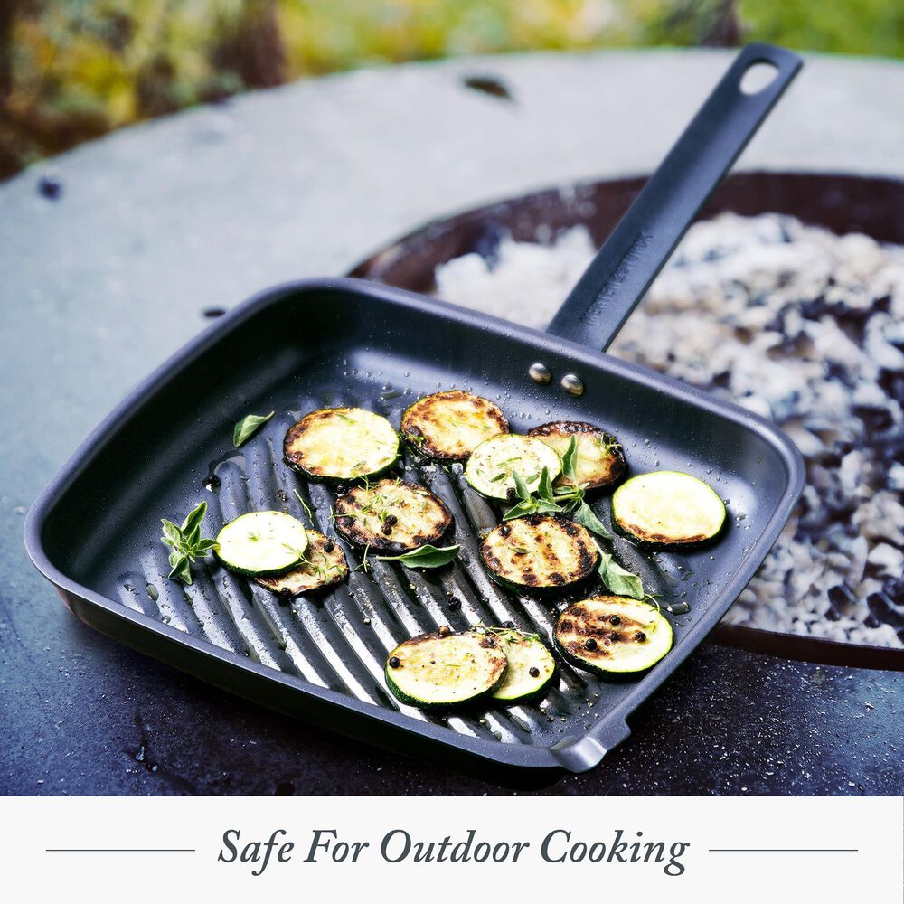 Green Pan 11" Carbon Steel Grill Pan in Black, , large