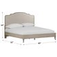 Riva Ridge Provence King Platform Bed in Linen with USB Ports, , large