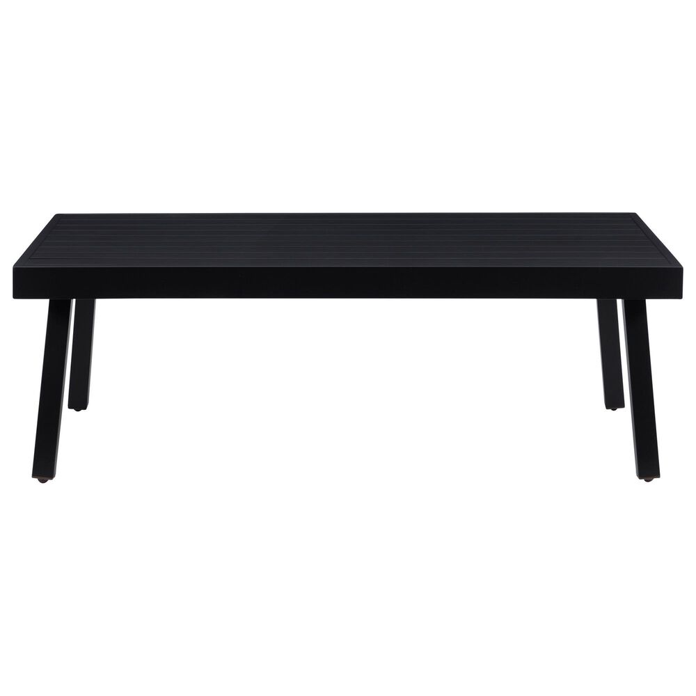 Linon Home Decor Holland Aluminum Coffee Table in Black, , large