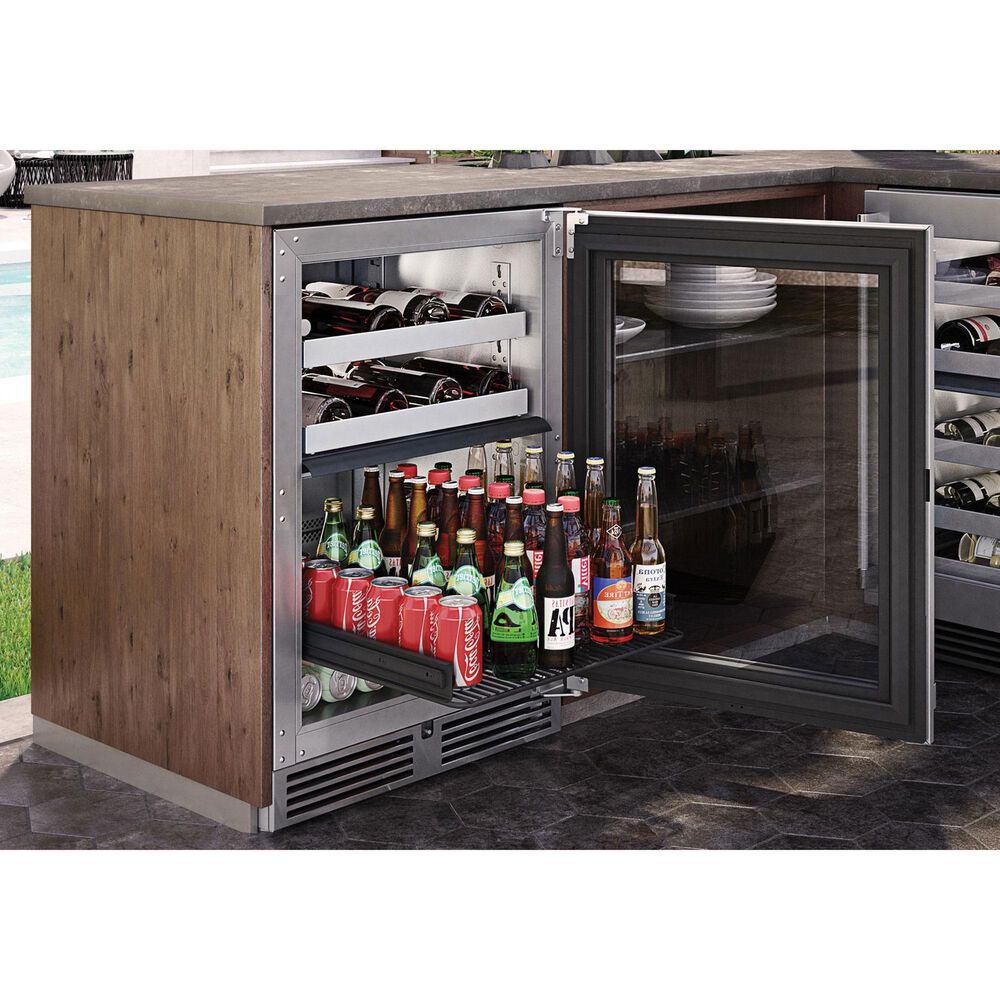 Perlick Signature Marine 5 Cu. Ft. Dual Zone Wine with Right Hinge Glass Door in Stainless Steel and Panel Ready, , large