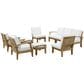 Modway Marina 9-Piece Conversation Set in White, , large
