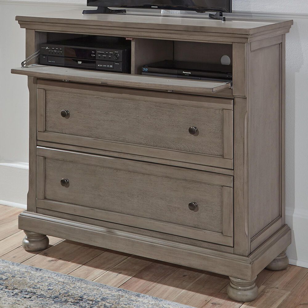 Signature Design by Ashley Lettner Media Chest in Light Gray, , large