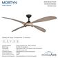 Minka-Aire Mortyn 60" Indoor/Outdoor Ceiling Fan with LED Light in Dark Bronze, , large
