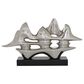 Maple and Jade Porcelain Sculpture in Silver and Black, , large