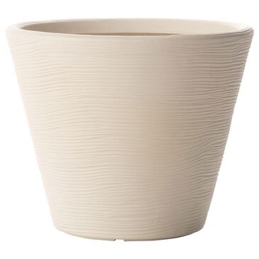 Alfresco Home Shabby Round Patio Planter in Pearl White, , large