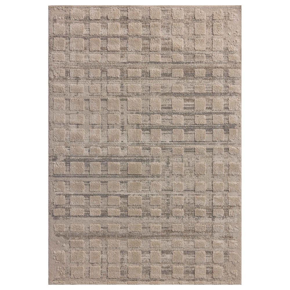Amber Lewis x Loloi Monty 9"2" x 13" Pebble and Beige Area Rug, , large