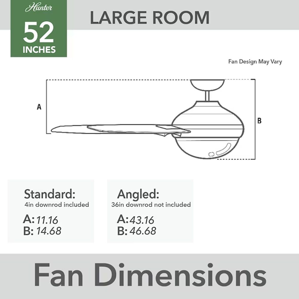 Hunter Skyflow WeatherMax 52&quot; Integrated LED Indoor/Outdoor Ceiling Fan with Light in Matte Silver, , large