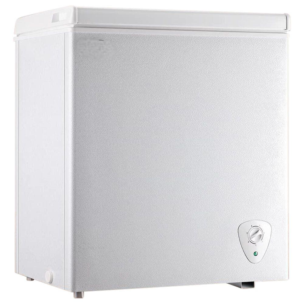 HOMLUX 5 Cu. Ft. Chest Freezer with Adjustable Thermostat in White, , large