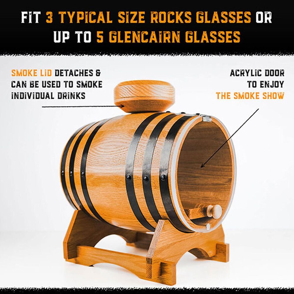 Aged &amp; Charred Smoke Barrel Kit for Cocktail in Multicolor, , large