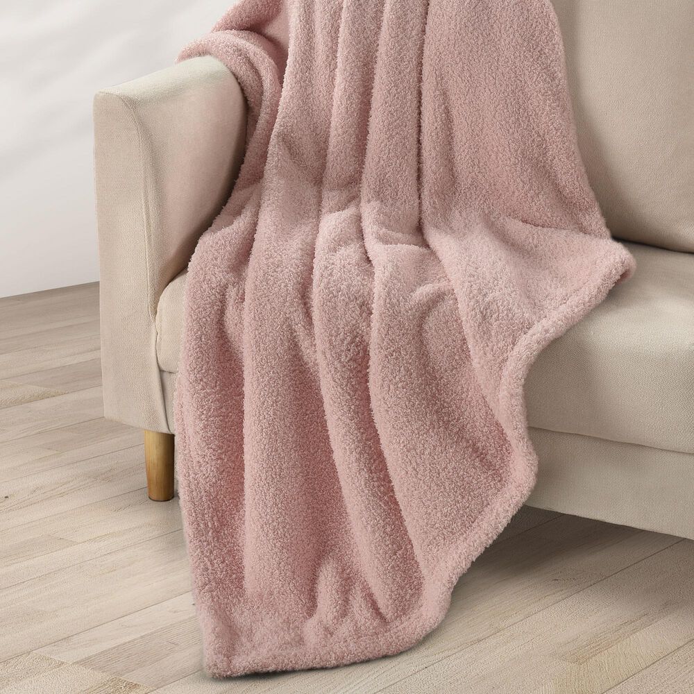 J. Queen New York Cozy 50&quot; x 70&quot; Throw in Blush, , large