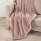 J. Queen New York Cozy 50" x 70" Throw in Blush, , large