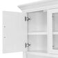 Wycliff Bay Abby Credenza Desk with Hutch in White, , large