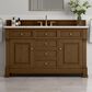 James Martin Vanities Brookfield 60" Single Bathroom Vanity in Honey Oak with 3 cm Victorian Silver Quartz Top, Rectangle Sink and FreePower Wireless Charger, , large