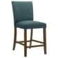 Coaster Paxton Counter Chair with Teal Blue Upholstery in Warm Brown, , large