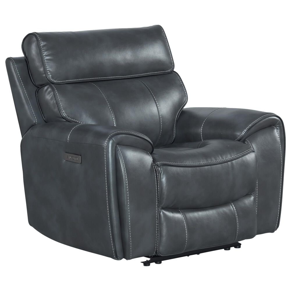 Hawthorne Furniture Summit Recliner with Power Headrest in Bolero Slate, , large