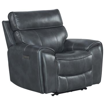 Hawthorne Furniture Summit Recliner with Power Headrest in Bolero Slate, , large