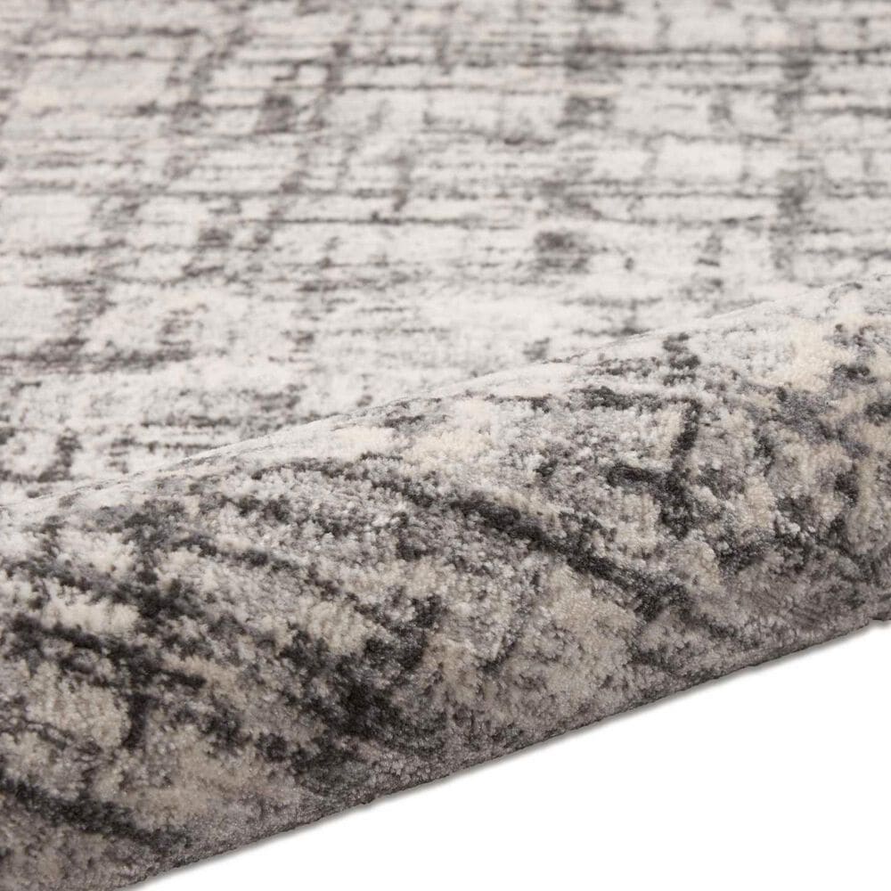 Nourison Rush 8&#39; Round Ivory and Grey Area Rug, , large