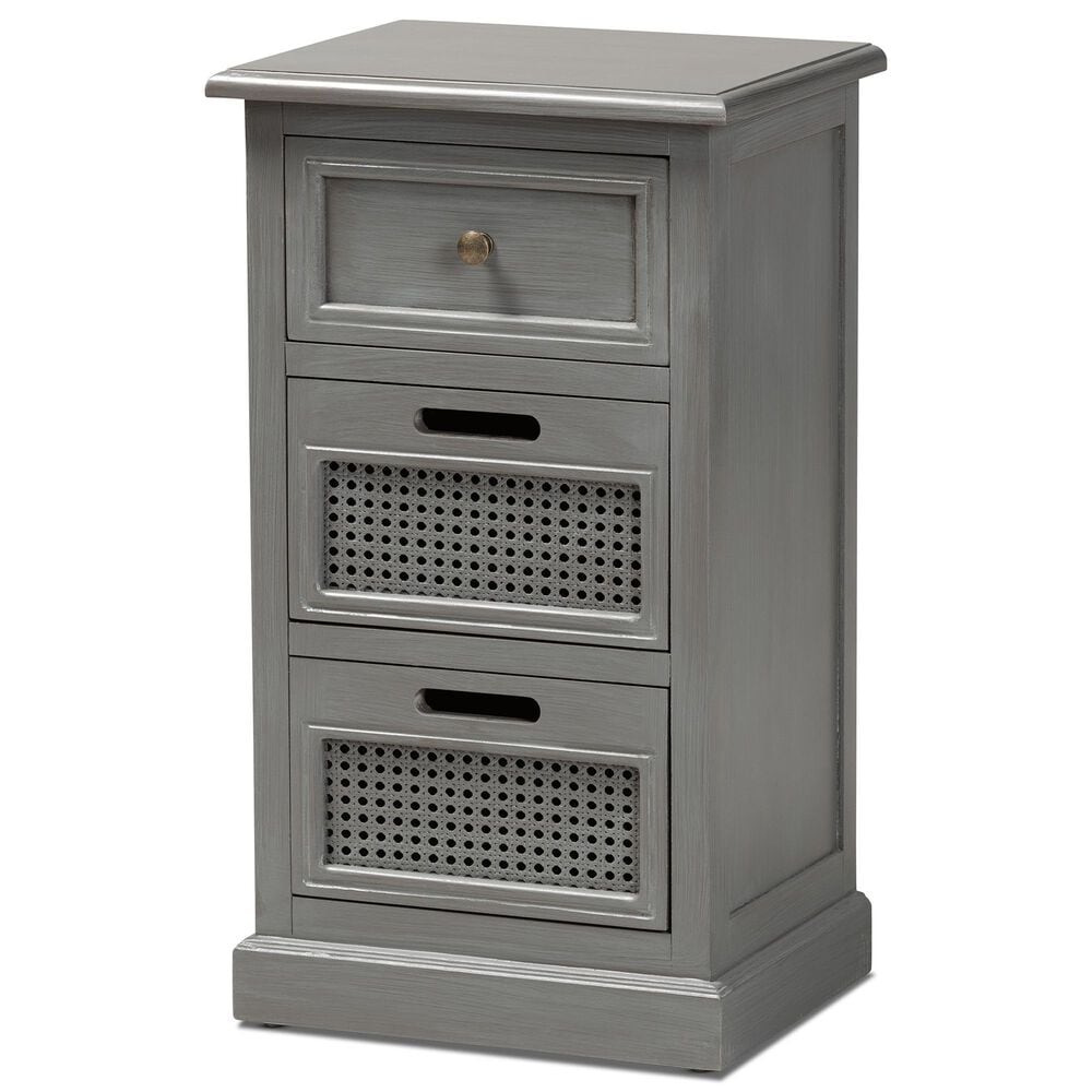 Baxton Studio Sheldon End Table in Grey, , large