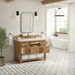 James Martin Malibu 48" Single Bathroom Vanity in Amber Birch with 3 cm Arctic Fall Solid Surface Top and Rectangular Sink, , large
