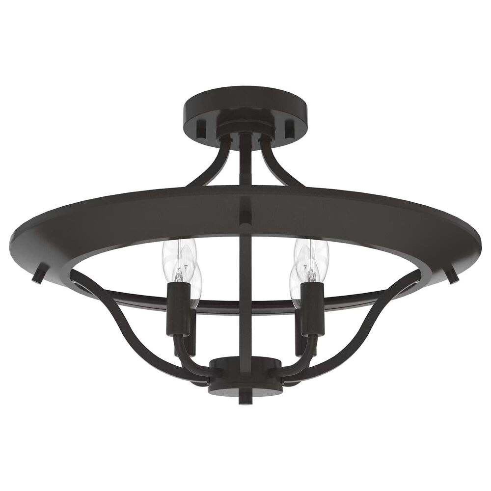 Hunter Perch Point 4-Light Semi-Flush Mount in Noble Bronze, , large