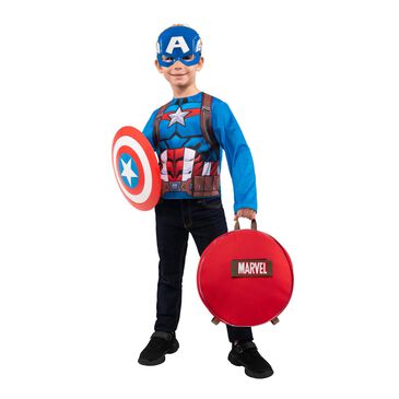 Spidey and his Amazing Friends Marvel Captain America Superpower Pak Costume in Multicolor, , large