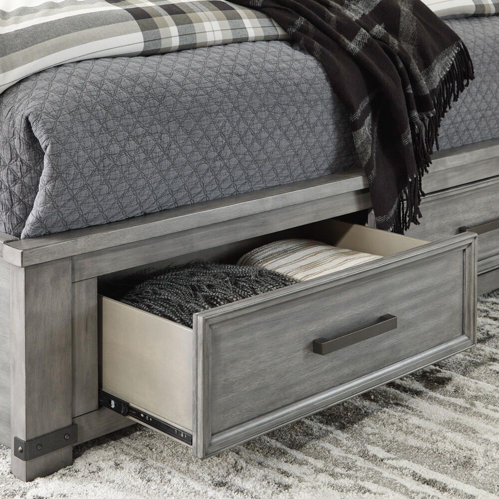 Ashley Russelyn 5-Piece King Storage Bedroom Set in Gray, , large