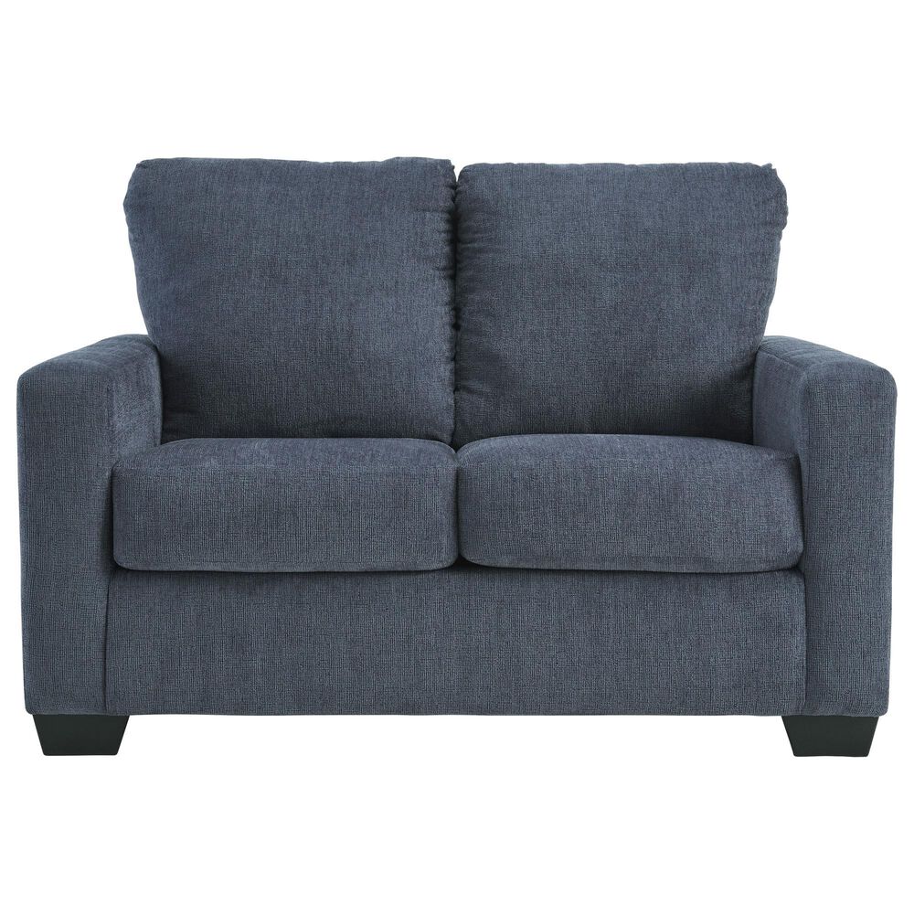 Ashley Rannis Stationary Twin Sofa Sleeper in Navy, , large