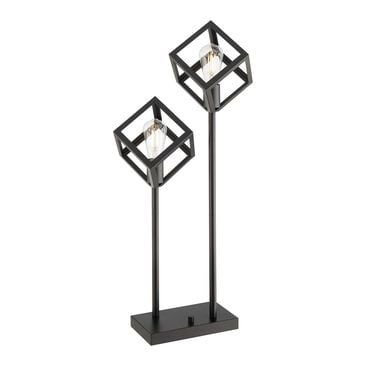 Lite Source Cuboid Table Lamp in Black, , large