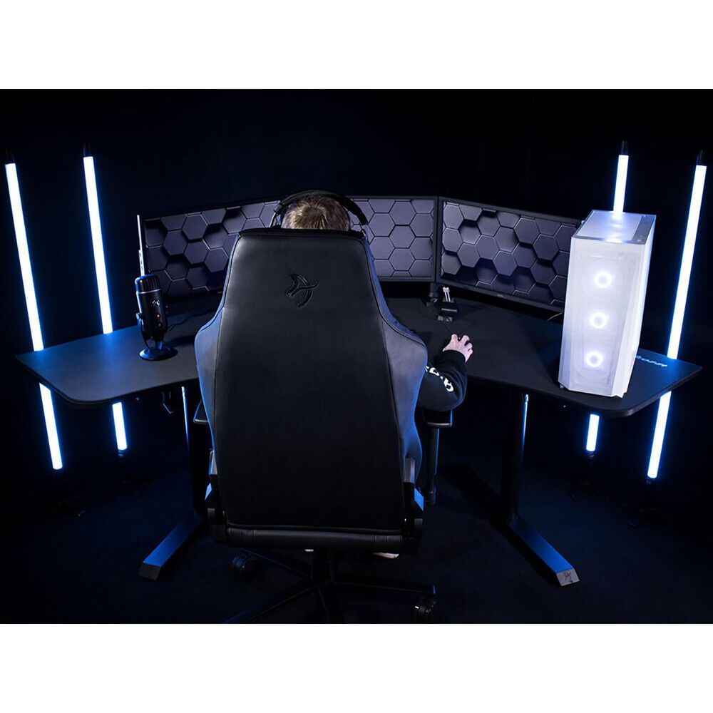Arozzi Arena Angelo Gaming Desk in Pure Black &#40;Box 1 of 2&#41;, , large