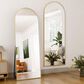 HOMLUX 18" x 58" Full Length Arched Floor Mirror in Gold, , large