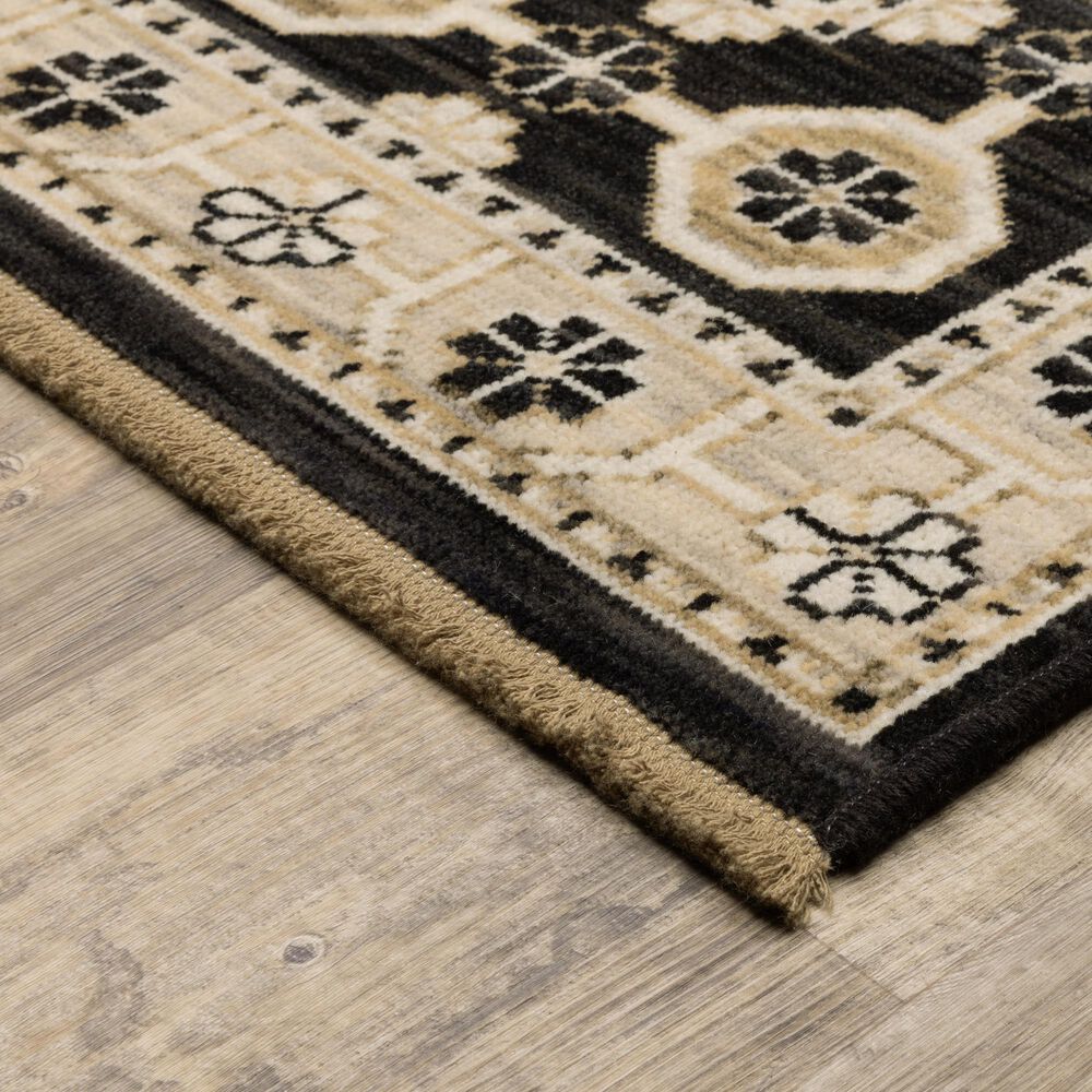 Oriental Weavers Acacia Beige and Black 3'3" x 5' Area Rug, , large