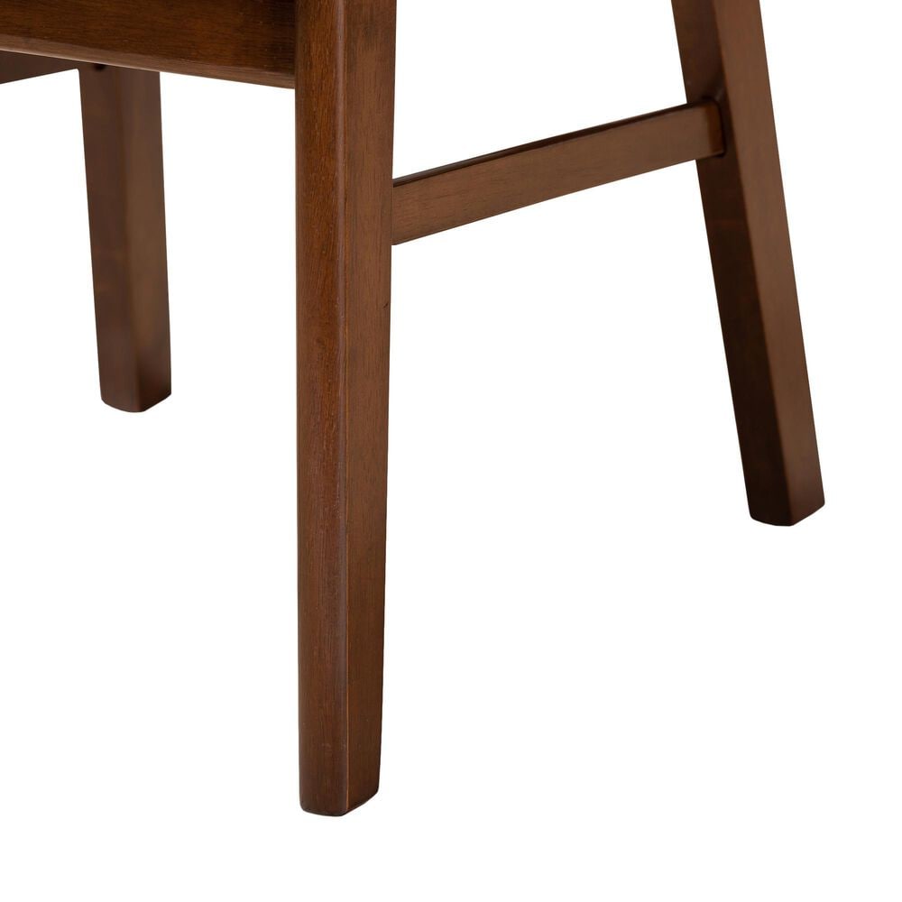 Baxton Studio Euclid Side Chair with Sand Cushion in Walnut Brown (Set of 2), , large
