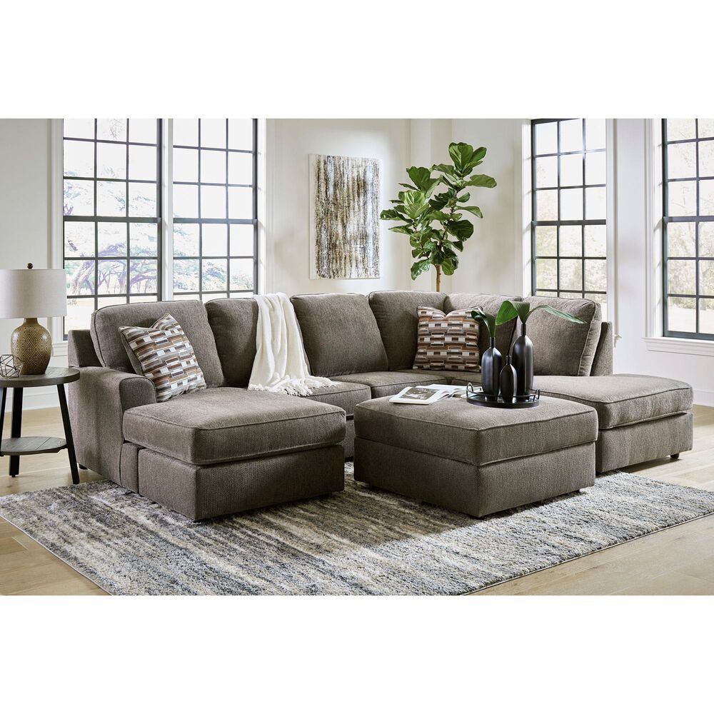 Ashley OPhannon 2-Piece U-Shaped Sectional with Left Facing Chaise and Right Facing Corner Chaise in Putty, , large