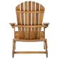 Hearth and Haven Outdoor Folding Adirondack Chair with Slatted Back and Wide Armrests in Teak, , large