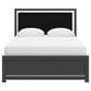 Ashley Zuraleus Queen Upholstered Panel Bed in Matte Black and Chrome, , large