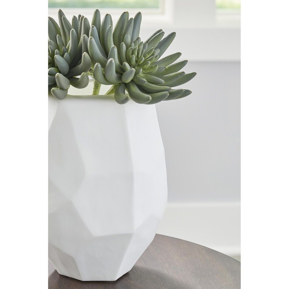 Ashley Karenton 10&quot; Vase in White, , large