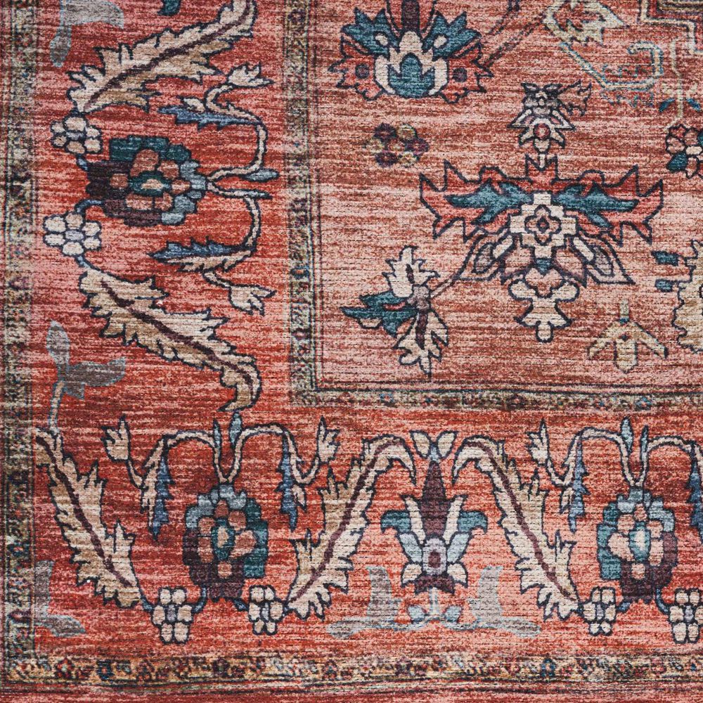 Nourison Grand Washables 5&#39;3&quot; x 7&#39;3&quot; Rust and Multicolor Area Rug, , large