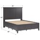 Urban Home Grace Eastern King Storage Bed in Raven Black, , large