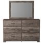 Ashley Ralinksi 6 Drawer Dresser and Mirror in Gray, , large