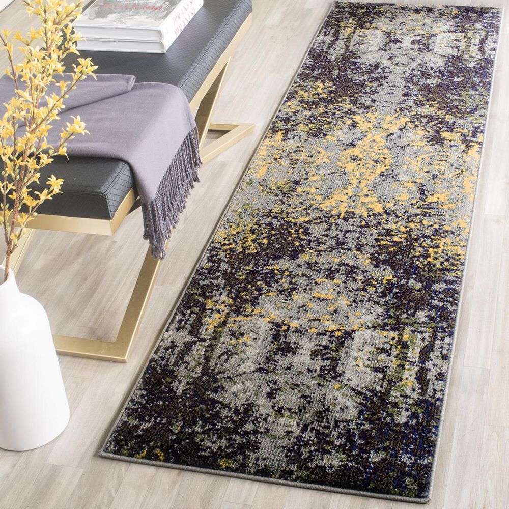 Safavieh Monaco MNC223G-26 2"2" x 6" Grey/Multi Runner, , large
