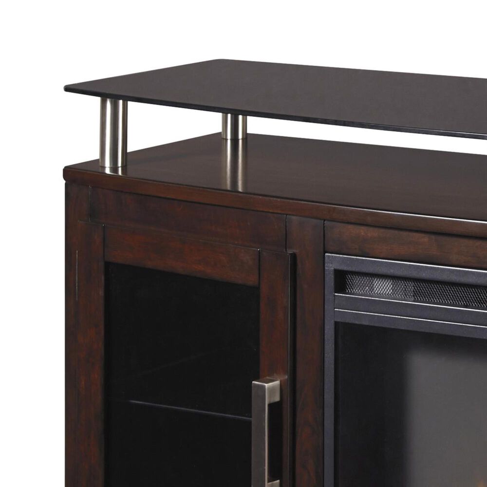 Signature Design By Ashley Chanceen Medium Tv Stand And Fireplace Insert In Dark Brown Nebraska Furniture Mart Ashley Chanceen Medium Tv Stand, Chanceen 60 Tv Stand With Electric Fireplace