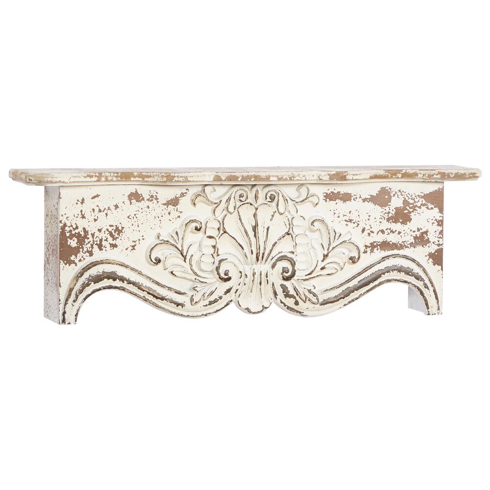 Maple and Jade Vintage Wood Wall Shelf Brown, , large