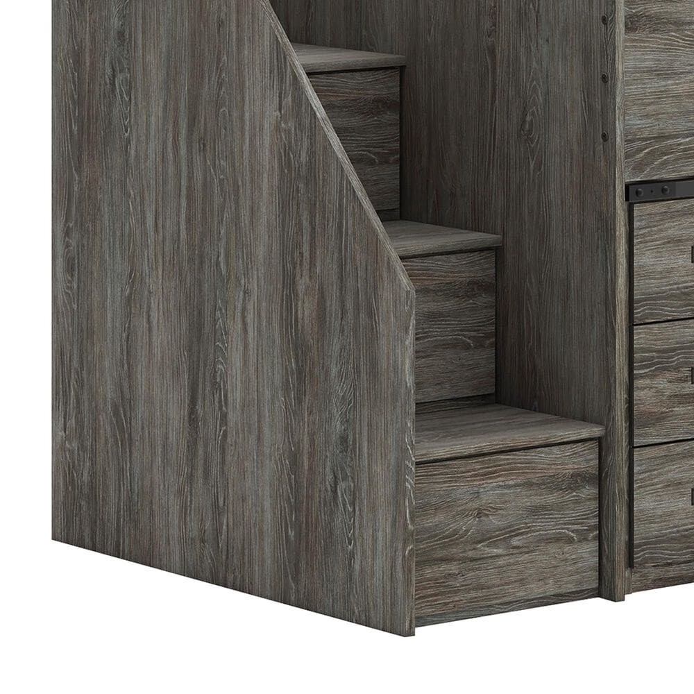 Ashley Frandern Twin Loft Bed with Drawer Storage in Gray, , large